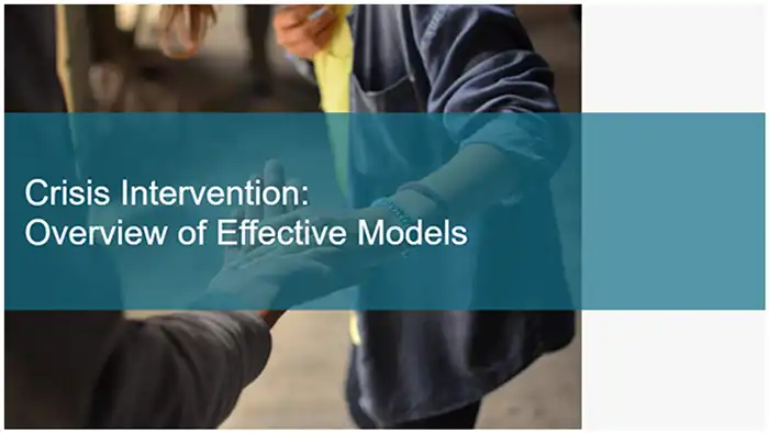 Image for Crisis Intervention: Overview of Effective Models