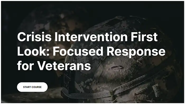 Image for Crisis Intervention First Look: Focused Response for Veterans 