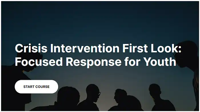 Image for Crisis Intervention First Look: Focused Response for Youth 