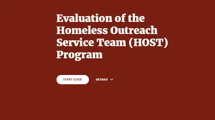 Image for Evaluation of the Homeless Outreach Service Team (HOST) Program